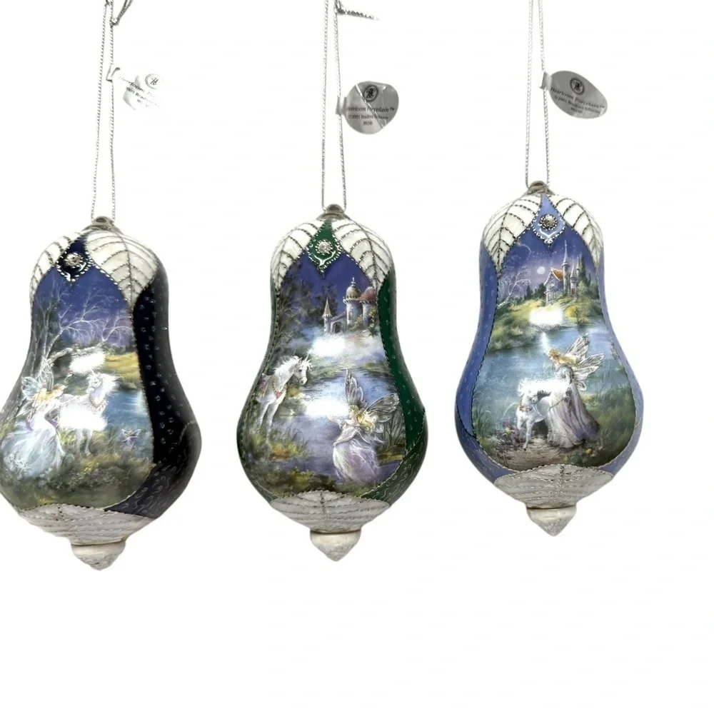 The Bradford Edition-24 Fairyland Heirloom Porcelain Ornaments RARE